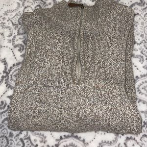 Oscar de la Renta Brown Sweater with Zipper